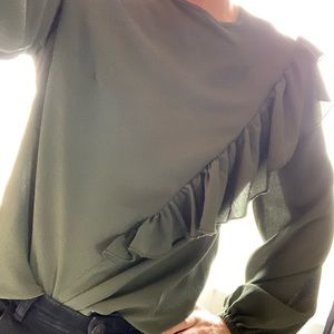 Green long sleeve top